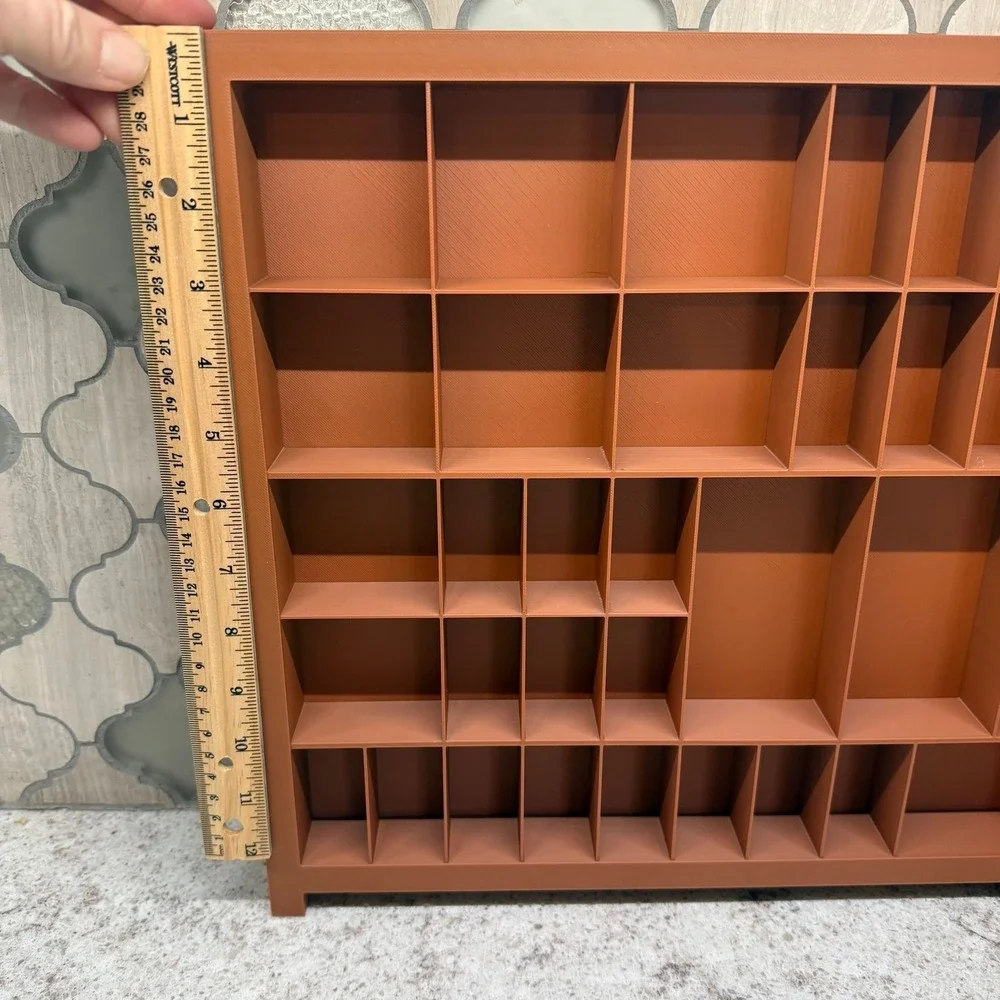 Trinket Shelf Tray Display 1:12 Brown Miniatures Dollhouse Minis 13.5